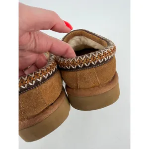 UGG Tasman Slipper Women Size 8 Chestnut Suede‎ Shearling Boho Cozy Casual thumbnail 6