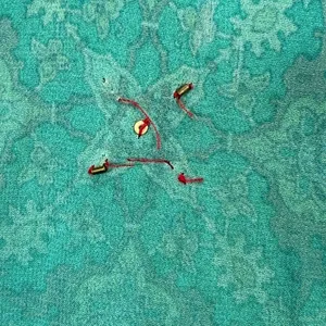 Anthropologie Tanvi Kedia Dress Bohemian Tassel Tie Rayon Green Floral Print S‎ thumbnail 13
