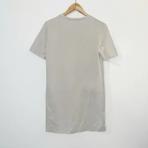 Zara neutral short sleeve faux pocket minimalist mini shift dress thumbnail 7