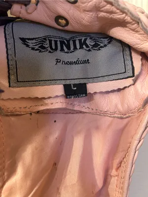 Unik Pink Leather Fringe Chaps - Boot Cut & Flare thumbnail 3