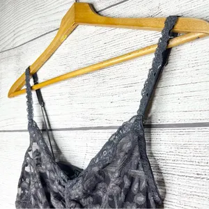 Moda International Sheer Gray Lace Bralette Size Small thumbnail 5