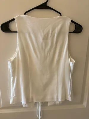Evolution White tie vest tank top thumbnail 2