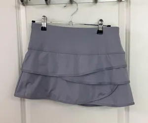 Lucky in Love Tennis Skirt In Gray thumbnail 1