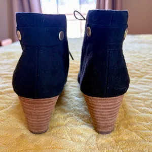 Dr. Scholl's Black Dynasty Wedge Lace Up Booties thumbnail 7