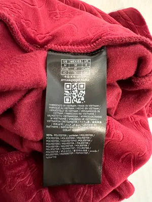 Guess Ladies Velour Red Embossed Pants thumbnail 5
