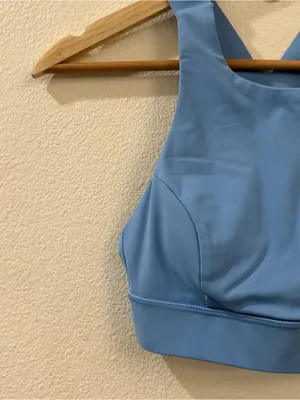 Lululemon Fast & Free Bra Nulux Sports Bra‎ Size 2 Aero Blue thumbnail 5