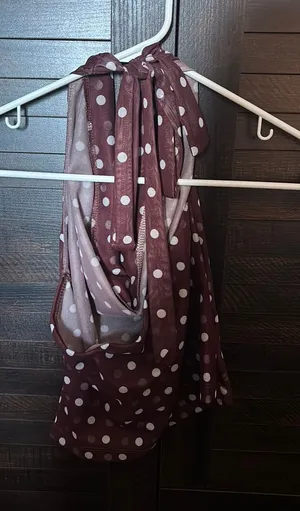 Polka dot going out top Brown thumbnail 1