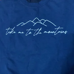 Navy Sweatshirt “Take Me to the Mountains” thumbnail 2