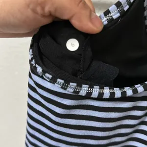Lululemon Power Y Tank *Luon Parallel Stripe black and purple . New without tags thumbnail 4