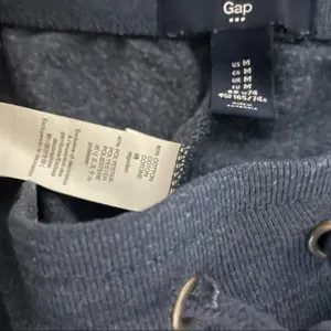 Gap womens navy blue cropped elastic drawstring loungewear jogger pants medium thumbnail 4