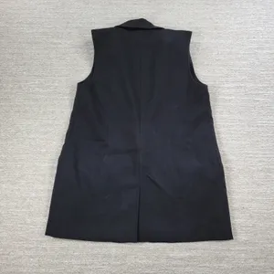 BB Dakota Malcolm Blazer Vest Womens Small Black Notched Lapel Long Line Evening thumbnail 3