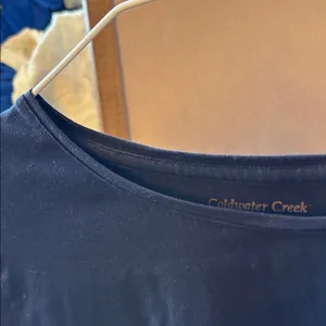 FINAL MARKDOWN Coldwater Creek Black Long Sleeve Top Large thumbnail 2