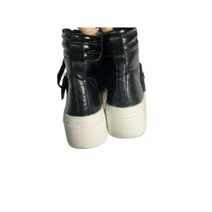GIANNI BINI Kophie Patent Crinkle Rhinestone Buckle High Top Sneakers‎ Size 6 thumbnail 3