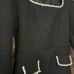 Commense Square Neck Pearl Beaded Dress size L thumbnail 4