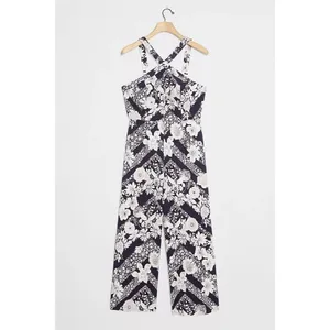 NWT!! Anthropologie MAEVE Magda Halter Jumpsuit Retro Floral Wide Legs Size 24W‎ thumbnail 5