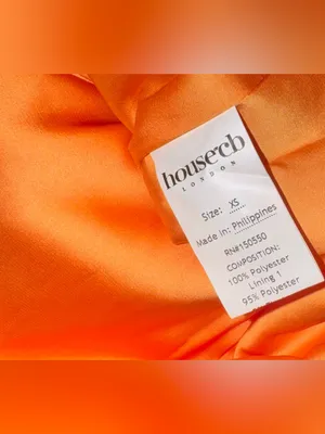 NWOT House of CB Myrna Satin Corset Orange Midi Dress sz XS thumbnail 10