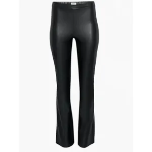 Aritzia Wilfred black faux leather pull on flare pants size 4 thumbnail 13