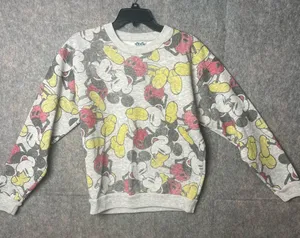 Junk Food Clothing Women's‎ Medium Mickey Mouse Print Sweater thumbnail 1