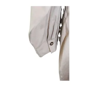 Zara Woman beige faux suede button front camel brown Duster Coat Jacket SZ M‎ thumbnail 7