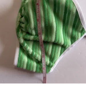 No Boundaries Women Bikini Set Green White Wavy Stripe S 4-6 Ruched Y2K Swimwear thumbnail 8