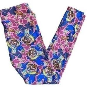 Women’s One Size Disney Leggings • Beauty & The Beast Leisurewear NWOT thumbnail 7