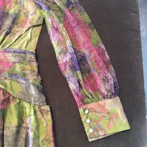 Women’s Floral One Shoulder Lightweight Summer Dress Leg Slit Cut Outs Size M thumbnail 15