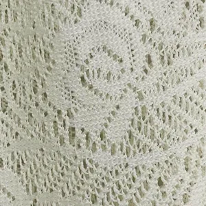 Vintage Boho Lace Cardigan Sz Med Ivory Sheer Floral Cottagecore Fairy Whimsy thumbnail 7