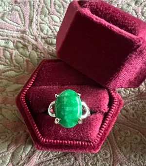 Women’s Gorgeous Stainless Steel Silver with Gemstone Design Size 6 thumbnail 1