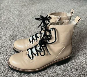 a new day Tan Lace-Up Ankle Boots thumbnail 1