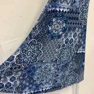 Anne Klein Blue White Patchwork Tile Mosaic Print Sleeveless Shift Dress Size 12 thumbnail 4