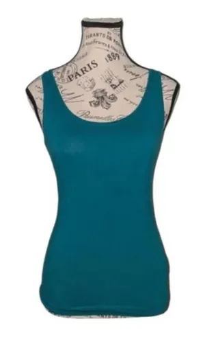 H&M Scoop Neck Tank Top, Teal, Size Small thumbnail 1