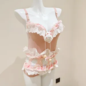 Others Follow Cute Ruffle Lace Camisole Top Women Cartoon Doll thumbnail 3