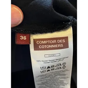 Comptoir Des Cotonniers Black Scoop Neck Mini Slip Dress Size 4‎ thumbnail 8