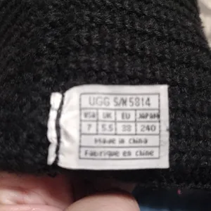 UGG Classic Original Cochet Knit Boots Classic Cardy Women Tall Black thumbnail 4