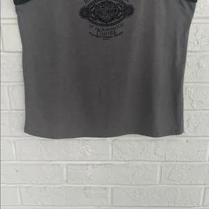 Harley-Davidson Gray Tank Top with Black Straps Size Large thumbnail 7