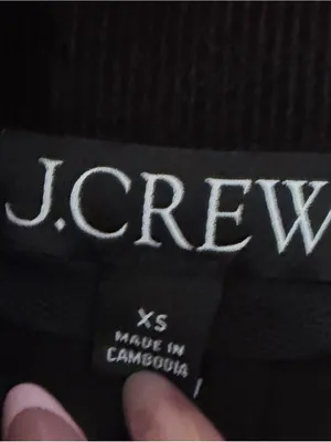 J. Crew Black Teddy Sherpa Half-Zip Jacket thumbnail 3