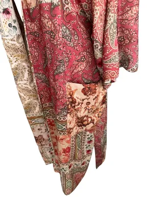 ZARA Reversible Belted Caftan Robe Size Small thumbnail 11