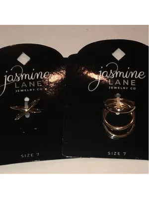 Jasmine Lane Size 7 Gold Tone Ring Set thumbnail 2