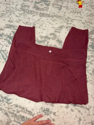 Lululemon Wonder Train High Rise Crop 24” Leggings Pockets Size 18 thumbnail 7