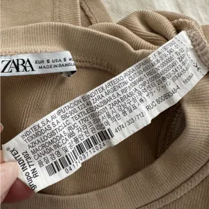 Zara Ribbed Cropped Tank Top - Beige/Tan, Size Small thumbnail 4