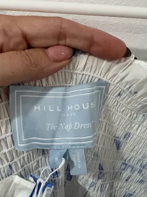 Hill House Home The Nesli Nap Dress Blue Botanical Size S thumbnail 2