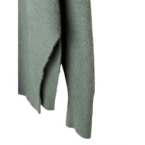 Aerie Turtleneck Sweater Women Small Green Fuzzy Knit Side Slit Lounge Outdoor thumbnail 7