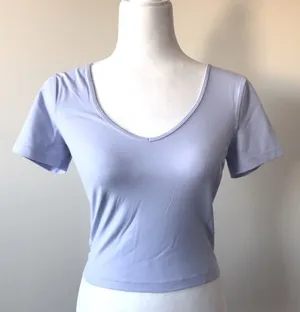 Lululemon align short sleeve blue top thumbnail 1