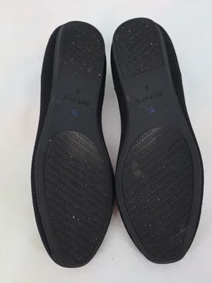 Rothy’s The Flat Women’s 8 Black Knit Ballet Flats Electric Blue Trim Washable thumbnail 10