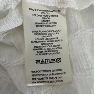 Anthropologie Maeve Asymmetric Textured Tank Small White Sleeveless Mock Neck thumbnail 11