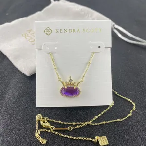 Kendra Scott Purple Crown Necklace thumbnail 2