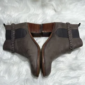 Sperry braided booties, grey‎ leather, size 8 thumbnail 6