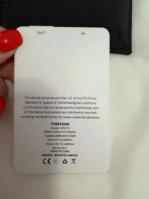 Handbag with Portable Charger Black thumbnail 4