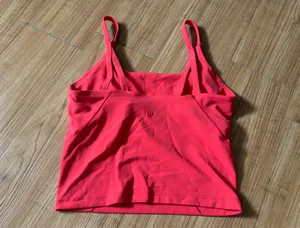 Lululemon Strappy Nulu Shelf Tank Top Love Red thumbnail 2