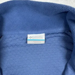 Columbia Fleece Pullover Quarter Zip Blue XL Textured Outdoor Jacket thumbnail 4